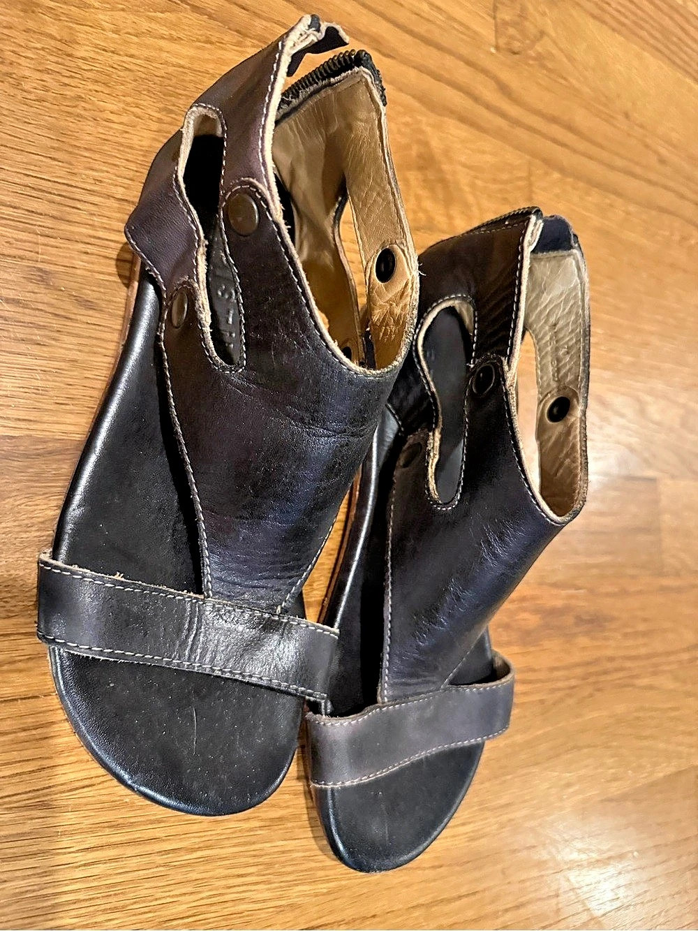 Bed Stu Soto Leather Ankle Strap Sandals
